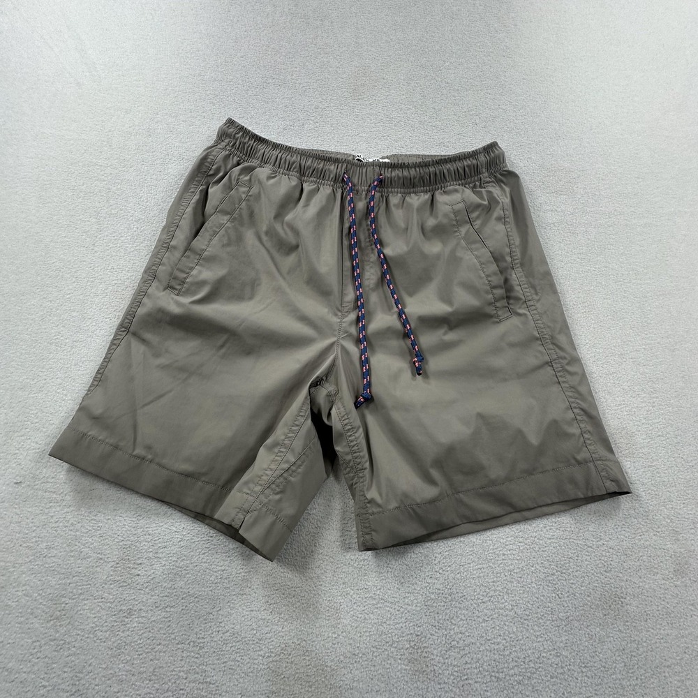 Alex Mill Shorts Mens Small Beige Mesh Lined Elastic Waist Drawstring Hiking